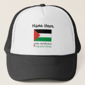 Palestina en Palestijnse vlag gepersonaliseerd Trucker Pet (Voorkant)