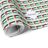 Palestina en Palestijnse vlag met uw Nam Cadeaupapier (Rol Hoek)