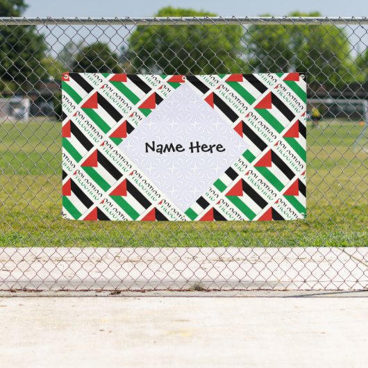Palestina en Palestijnse vlag met uw Nam Spandoek (Insitu)
