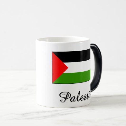 Palestina Flag Design Magische Mok (Voorkant rechts)