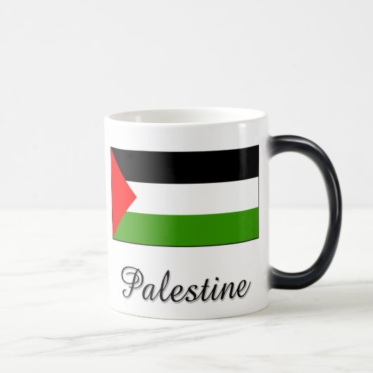 Palestina Flag Design Magische Mok (Rechts)