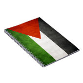 Palestina Flag Notitieboek Grunge Aged Style (Rechterzijde)