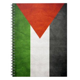 Palestina Flag Notitieboek Grunge Aged Style