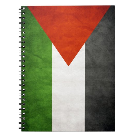Palestina Flag Notitieboek Grunge Aged Style (Voorkant)