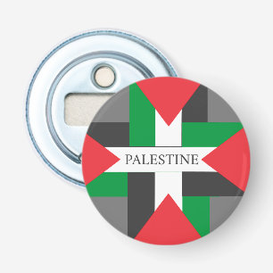 Palestina Footballer Sport Voetbal Button Flesopener