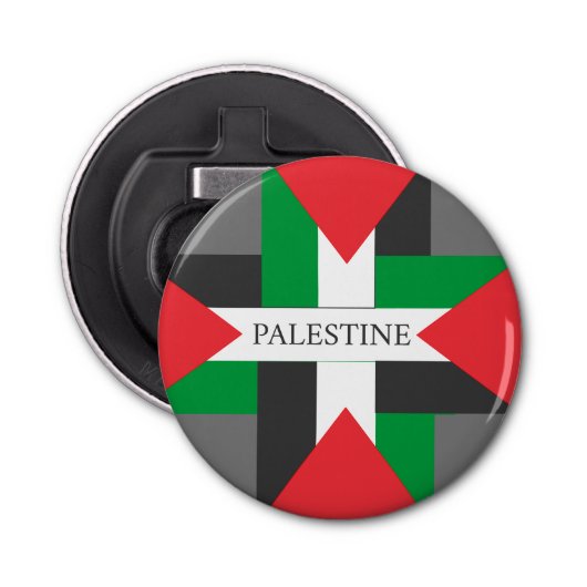 Palestina Footballer Sport Voetbal Button Flesopener (Voorkant)