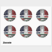 Palestina French France Tree Roots Ronde Sticker (Vel)