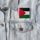 Palestina Glanzende Vierkante Vlag Button 5,1 Cm (In situ)