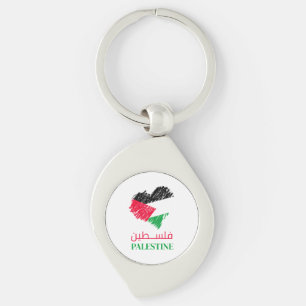Palestina hart sleutelhanger