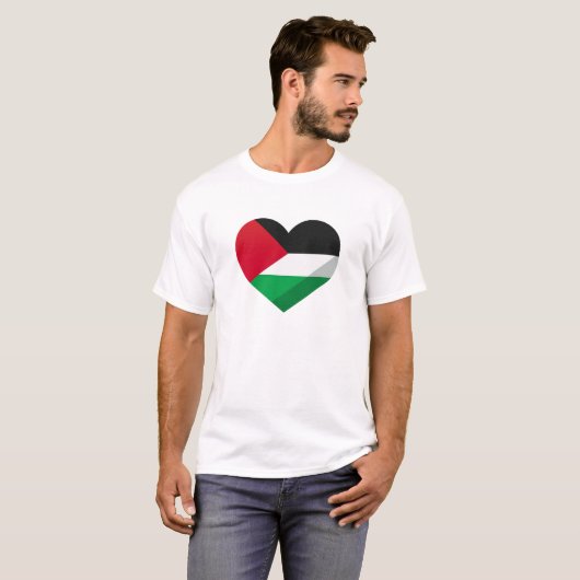 Palestina Hart T-shirt (Voorkant volledig)