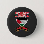 Palestina Hart Vlag Liefde Steun Vrijheidsprijs Ronde Button 5,7 Cm (Voorkant)