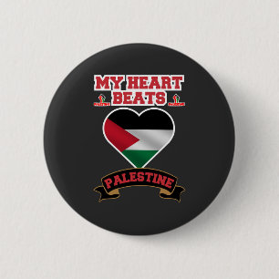 Palestina Hart Vlag Liefde Steun Vrijheidsprijs Ronde Button 5,7 Cm