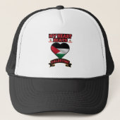Palestina Hart Vlag Liefde Steun Vrijheidsprijs Trucker Pet (Voorkant)
