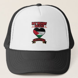 Palestina Hart Vlag Liefde Steun Vrijheidsprijs Trucker Pet