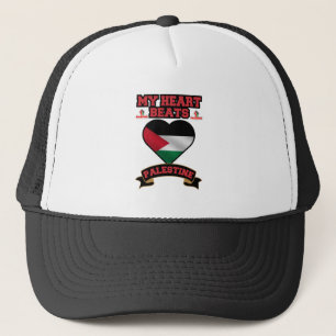 Palestina Hart Vlag Liefde Steun Vrijheidsprijs Trucker Pet
