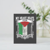 Palestina Heart Gaza Vrede Palestijnse routes Briefkaart (Staand voorkant)
