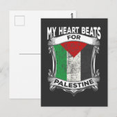 Palestina Heart Gaza Vrede Palestijnse routes Briefkaart (Voorkant / Achterkant)