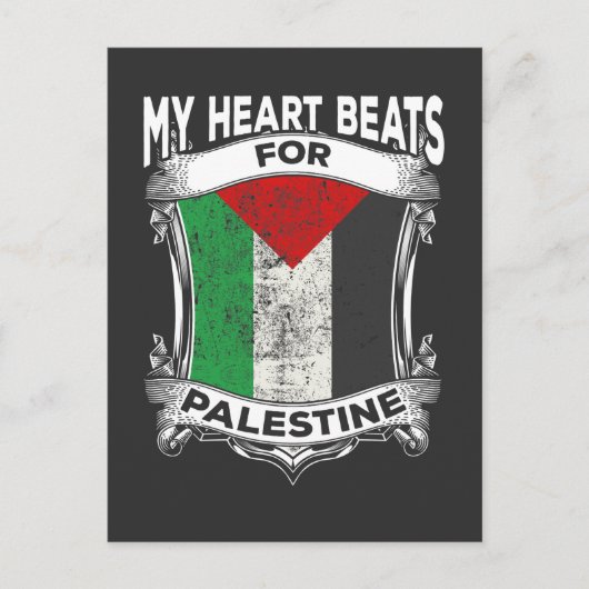Palestina Heart Gaza Vrede Palestijnse routes Briefkaart (Voorkant)