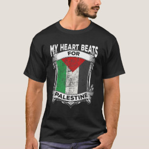 Palestina Heart Gaza Vrede Palestijnse routes T-shirt