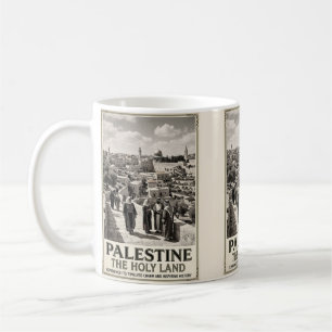 Palestina Het Heilige Land Vintage Reis Kunst Koffiemok