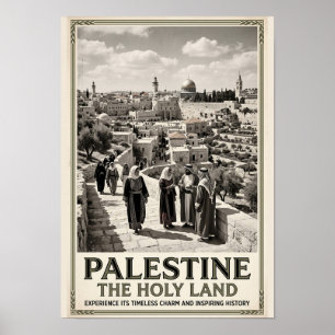 Palestina Het Heilige Land Vintage Reis Kunst Poster