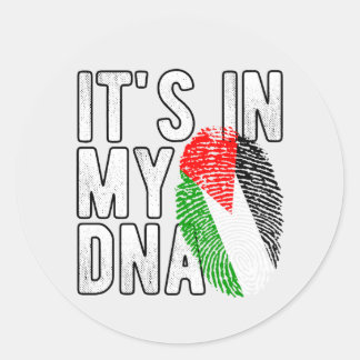 Palestina Het zit in mijn DNA Ronde Sticker