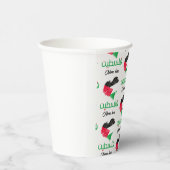 Palestina in Arabisch Palestijnse hartvlag Papieren Bekers (Rechts)