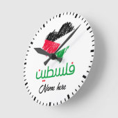 Palestina in Arabisch-Palestijnse hartvlag Ronde Klok (Hoek)