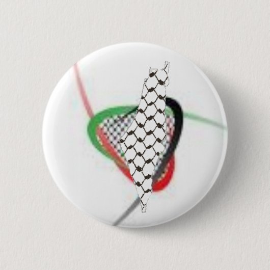 Palestina in ons hart ronde button 5,7 cm (Voorkant)