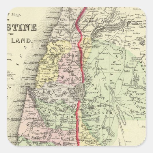 Palestina, Jeruzalem 2 Vierkante Sticker (Voorkant)