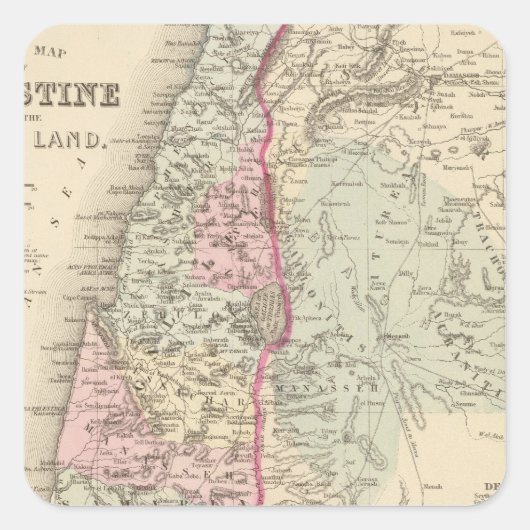 Palestina, Jeruzalem Vierkante Sticker (Voorkant)