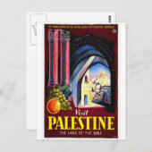 Palestina, Jeruzalem/Vintage Travel Briefkaart (Voorkant / Achterkant)