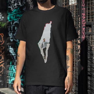 Palestina Kaart Aangepaste foto T-shirt