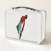 Palestina kaart met vlag en Keffiyeg patroon (Achterkant)