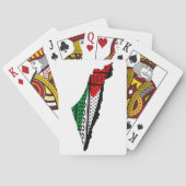 Palestina kaart met vlag en Keffiyeg patroon (Achterkant)