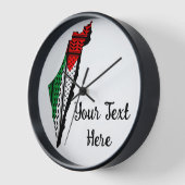 Palestina kaart met vlag en Keffiyeg patroon (Hoek)