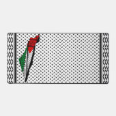 Palestina kaart met vlag en Keffiyeg patroon Bureaumat (Voorkant)