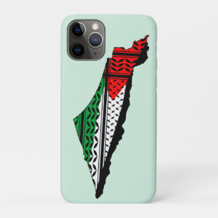Palestina kaart met vlag en Keffiyeg patroon Case-Mate iPhone Case
