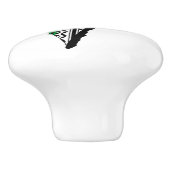 Palestina kaart met vlag en Keffiyeg patroon Keramische Knop (Zijkant)