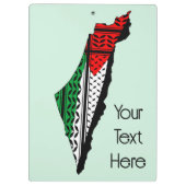 Palestina kaart met vlag en Keffiyeg patroon Klembord (Achterkant)