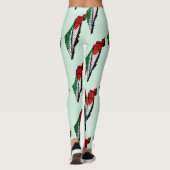 Palestina kaart met vlag en Keffiyeg patroon Leggings (Achterkant)