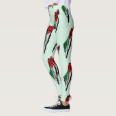 Palestina kaart met vlag en Keffiyeg patroon Leggings (Links)