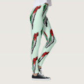 Palestina kaart met vlag en Keffiyeg patroon Leggings (Rechts)