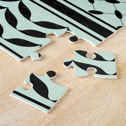 Palestina kaart met vlag en Keffiyeg patroon Legpuzzel (Zijkant)