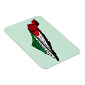 Palestina kaart met vlag en Keffiyeg patroon Magneet (Rechterzijde)