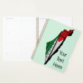 Palestina kaart met vlag en Keffiyeg patroon Planner (Display)