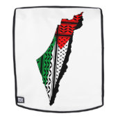 Palestina kaart met vlag en Keffiyeg patroon Rugtassen (Verwijderbaar gezicht)