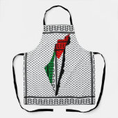 Palestina kaart met vlag en Keffiyeg patroon Schort (Voorkant)