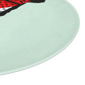 Palestina kaart met vlag en Keffiyeg patroon Snijplank (Hoek)