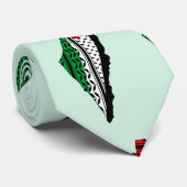 Palestina kaart met vlag en Keffiyeg patroon Stropdas (Opgerold)